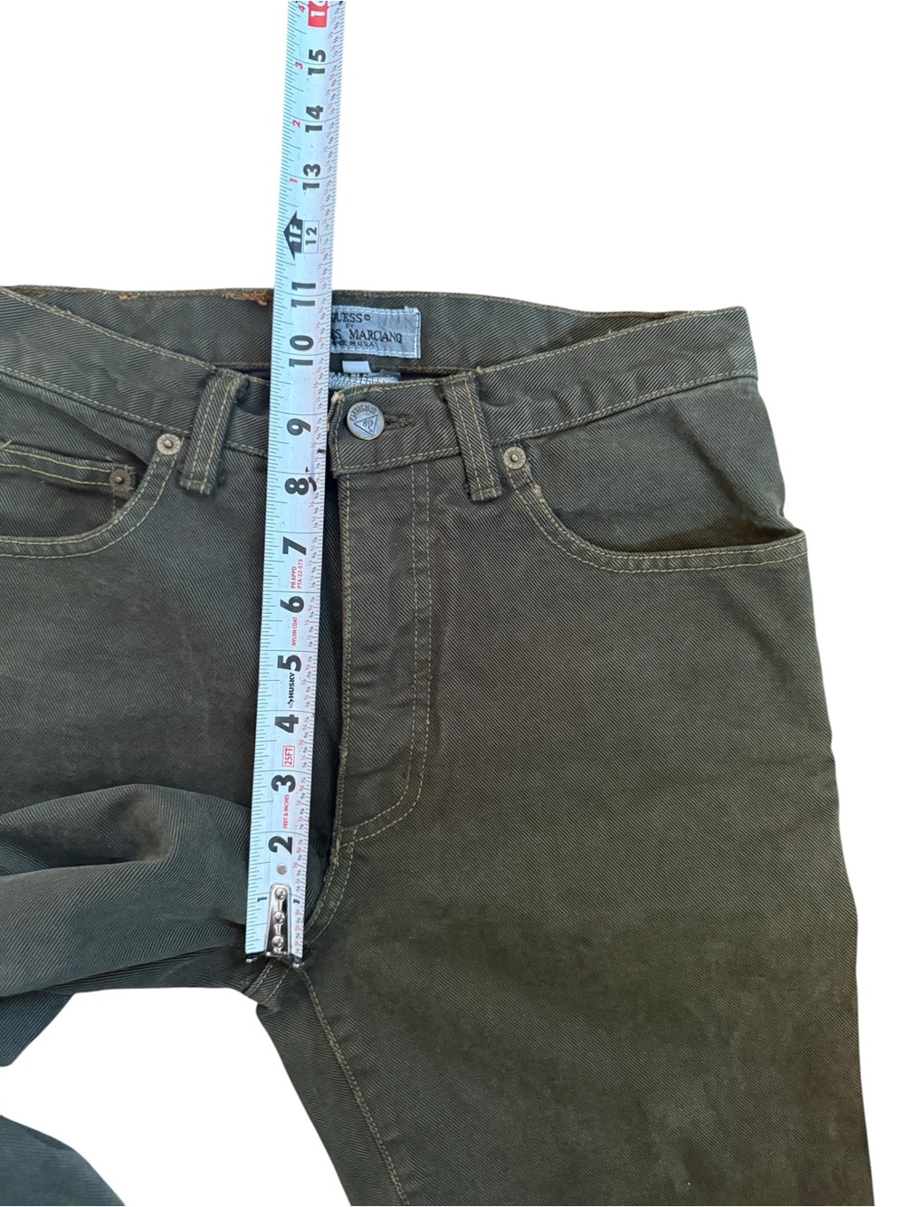 Guess‎ by Georges Marciano Vintage 90s Green Jeans Straight Leg 28 x 33 - Picture 6 of 8
